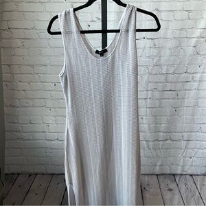 Sky Light Gray Maxi Sheer Swim Cover Up Size Small